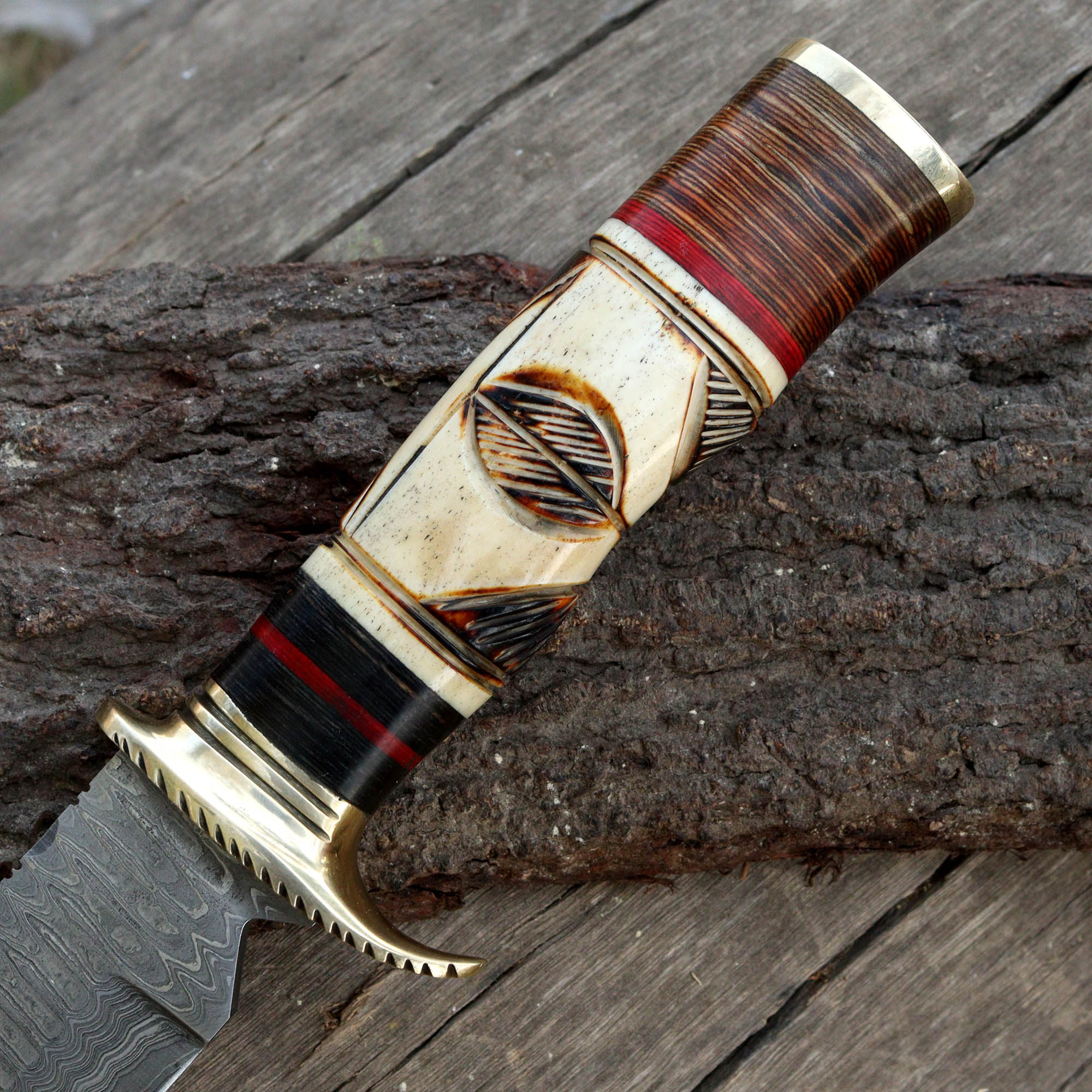 damascus survival knife