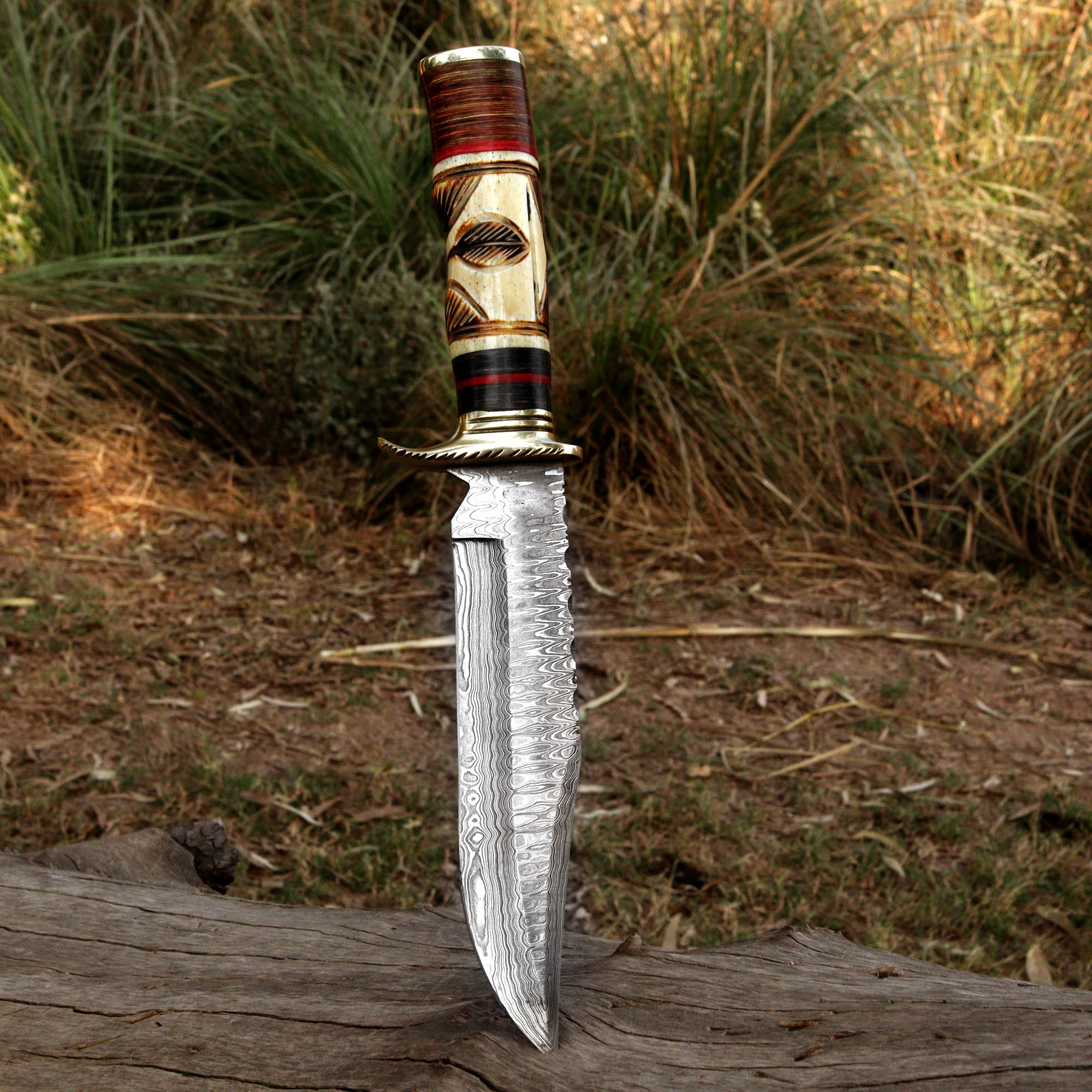 damascus survival knife